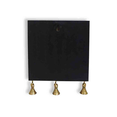 'In-Key-Geneous' Warli Handpainted Wooden Key Holder with Dhokra Art  (5 Hooks)