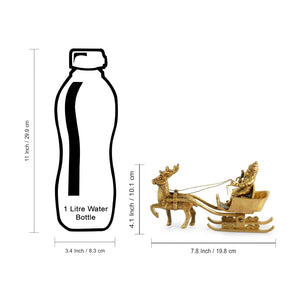 'Chariot Brass Ganesha' Showpiece Idol (Hand-Etched, 0.7 Kg)