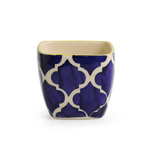 'Moroccan Roots' Handpainted Ceramic Planters (Set Of 2)