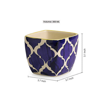 'Moroccan Roots' Handpainted Ceramic Planters (Set Of 2)