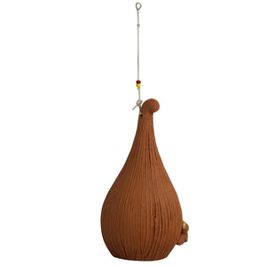 'Cuckoo in a Nest' Handpainted Garden Decorative Terracotta Bird House