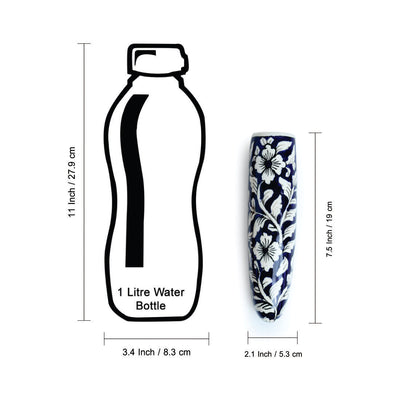 'Midnight Bloom' Handpainted Ceramic Wall Planter Pots (Set of 2)