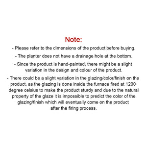 'Midnight Bloom' Handpainted Ceramic Wall Planter Pots (Set of 2)