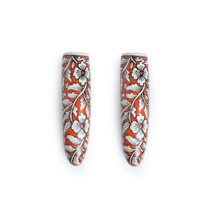 'Fiery Marigold' Handpainted Ceramic Wall Planter Pots (Set of 2)