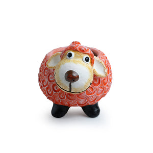 'Cheerful Sheep' Handmade & Handpainted Terracotta Planter Pot (8 Inch)