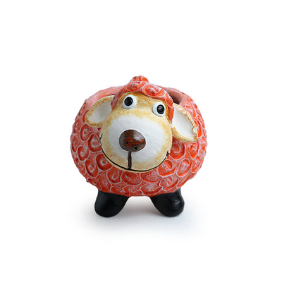 'Cheerful Sheep' Handmade & Handpainted Terracotta Planter Pot (8 Inch)