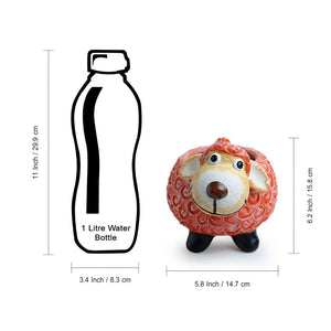 'Cheerful Sheep' Handmade & Handpainted Terracotta Planter Pot (8 Inch)