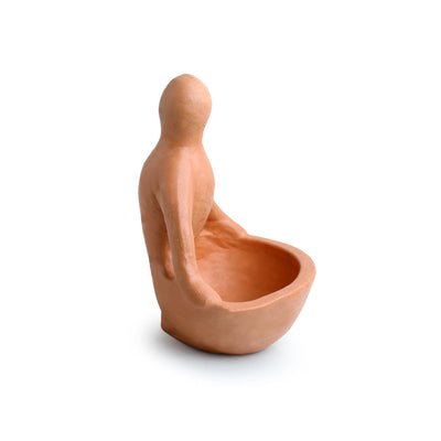 'Spirit of Earth' Handmade & Handpainted Terracotta Planter Pot (6 Inch)