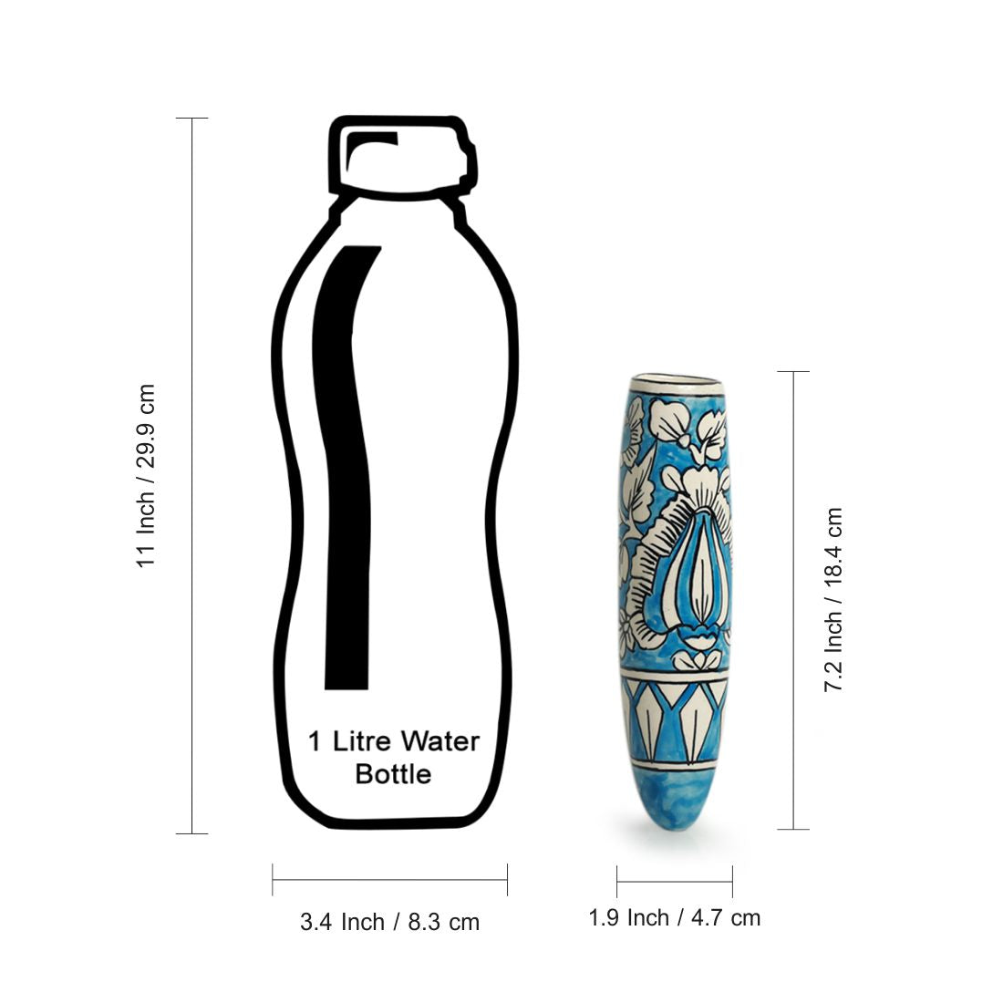 'Mughal Heaven' Magnetic Fridge Planter In Ceramic