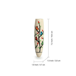 'Chirping Mockingjay' Magnetic Fridge Planter In Ceramic