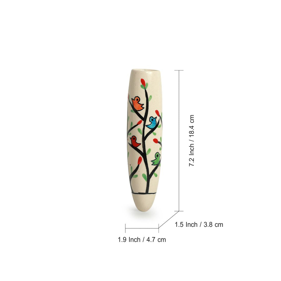 'Chirping Mockingjay' Magnetic Fridge Planter In Ceramic