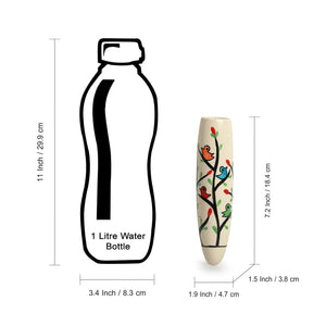 'Chirping Mockingjay' Magnetic Fridge Planter In Ceramic