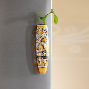 'Mughal Tales' Magnetic Fridge Planter In Ceramic