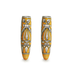 'Mughal Tales' Magnetic Fridge Planters In Ceramic (Set of 2)