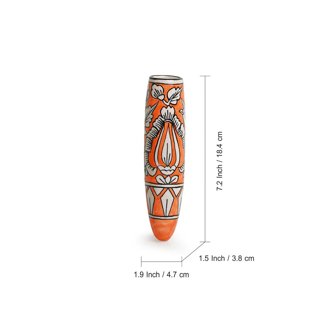 'Mughal Saffron' Magnetic Fridge Planter In Ceramic