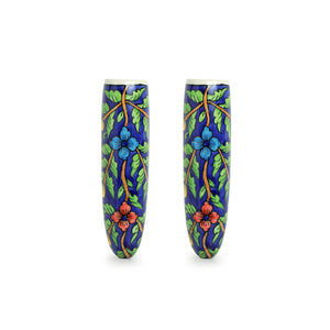 'Blooming Blossoms' Handpainted Wall Planter Pots In Ceramic (Set of 2)