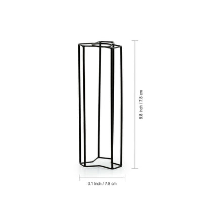 'Modern Glass Garden' Test Tube Table Planter/Vase (10 Inch, Black)
