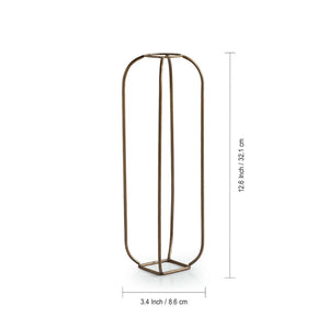 'Modern Glass Garden' Test Tube Table Planter/Vase (12 Inch, Golden)