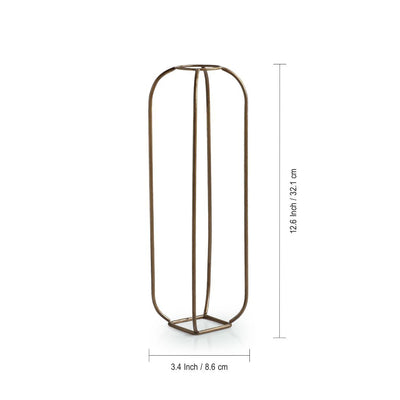 'Modern Glass Garden' Test Tube Table Planter/Vase (12 Inch, Golden)