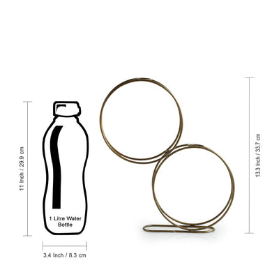 'Modern Glass Garden' Test Tube Table Planter/Vases (13 Inch, Golden)