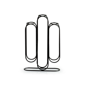 'Modern Glass Garden' Test Tube Table Planter/Vases (10 Inch, Black)