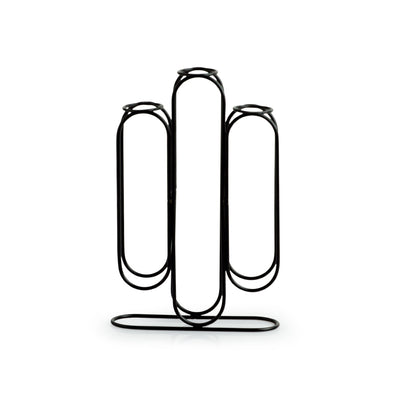 'Modern Glass Garden' Test Tube Table Planter/Vases (10 Inch, Black)