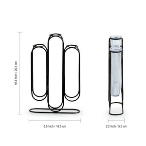 'Modern Glass Garden' Test Tube Table Planter/Vases (10 Inch, Black)