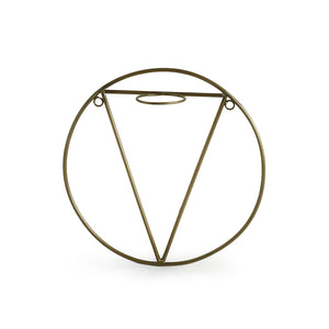 'Modern Glass Garden' Test Tube Wall Planter/Vase (9 Inch, Golden)