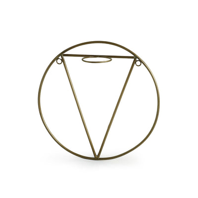 'Modern Glass Garden' Test Tube Wall Planter/Vase (9 Inch, Golden)