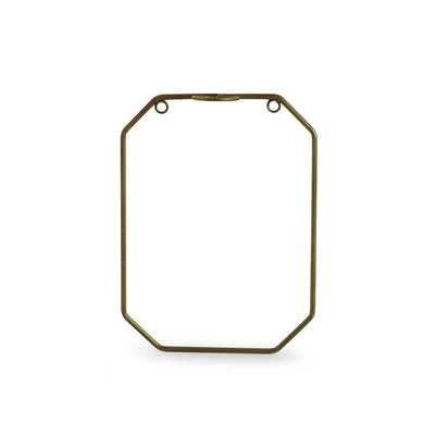 'Glass Garden' Test Tube Wall Planter/Vase (9 Inch, Golden)