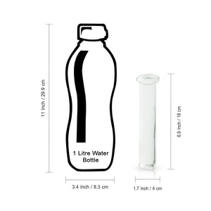 'Modern Glass Garden' Test Tube Hanging Planter/Vase (10 Inch, Golden)