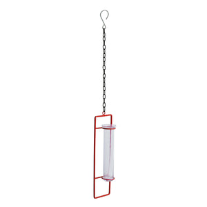 'Modern Glass Garden' Test Tube Hanging Planter/Vase (10 Inch, Red)
