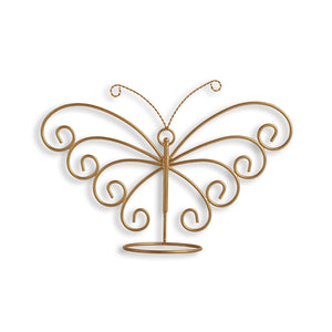 'Svarn Titli' Wall Planter Pot In Galvanized Iron (10 Inch, Brass Finish)