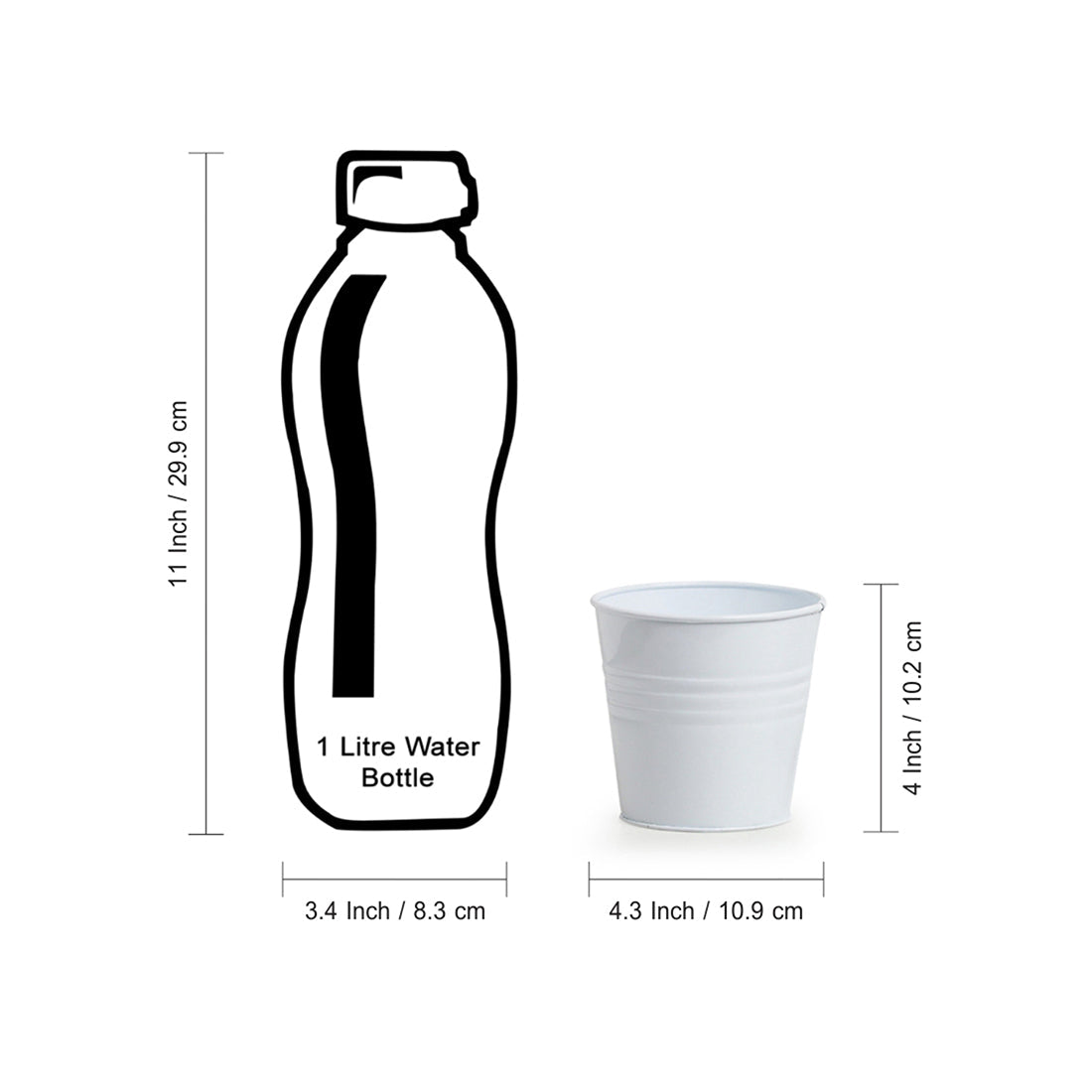 'Owl' Wall Planter Pots In Galvanized Iron (12 Inch, Brass Finish)