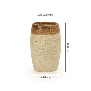 Elegant Ceramic Bathroom Accessory Set Of 3 In Brown & Off White