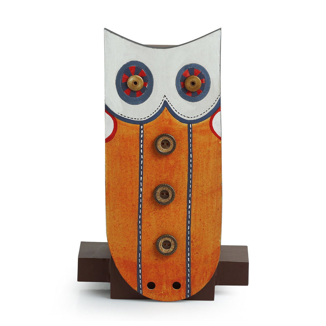 'Owl Motif' Pine Wood Towel Holder (Upto 3 Towels)