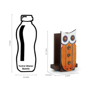 'Owl Motif' Pine Wood Towel Holder (Upto 3 Towels)