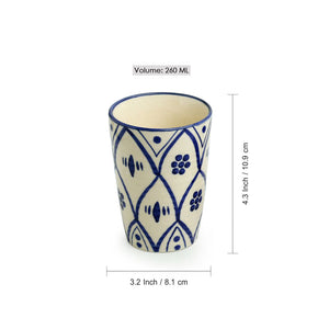 'Moroccan Floral' Handpainted Studio Pottery Ceramic Bathroom Accessory (Set of 3)