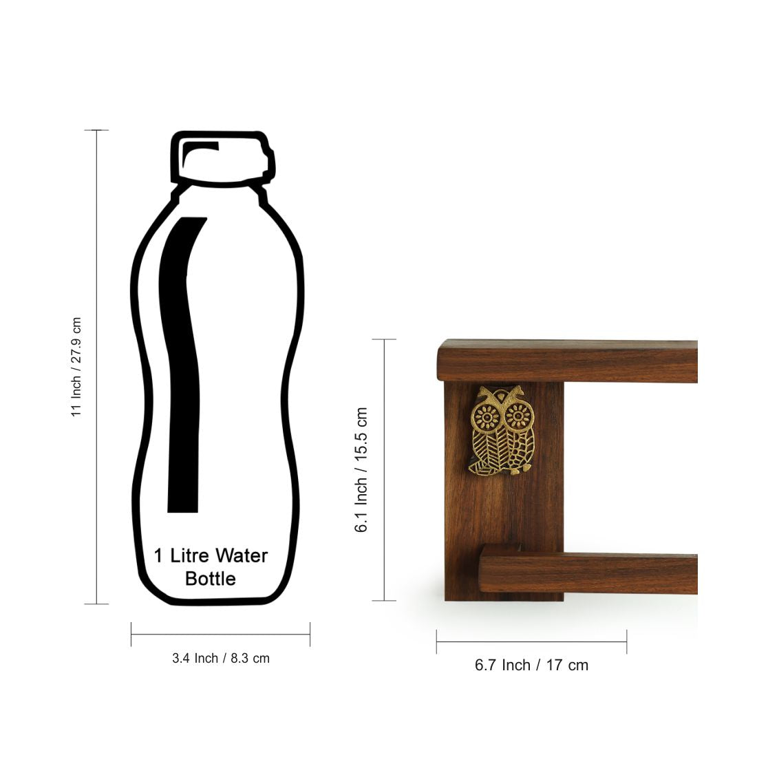 'Owl Block' Hand Carved Sheesham Wood Decorative Tissue Roll Dispenser