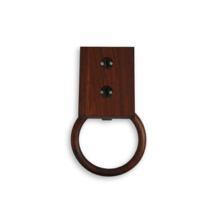 'Checkered Frame' Handcrafted Towel Ring Holder (Sheesham Wood)