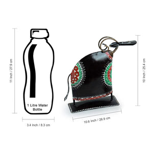 'Festive Oxen' Handpainted Decorative Showpieces (Set of 2, Iron, 10 Inch)