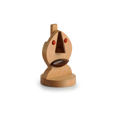 'The Nocturnal Owl' handcrafted Spectacle Holder & Showpiece In Sheesham and Beach Wood
