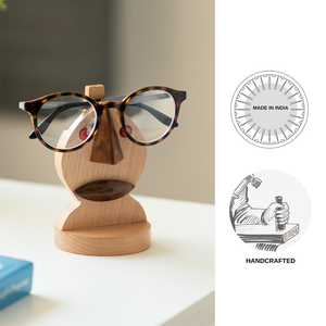 'The Nocturnal Owl' handcrafted Spectacle Holder & Showpiece In Sheesham and Beach Wood