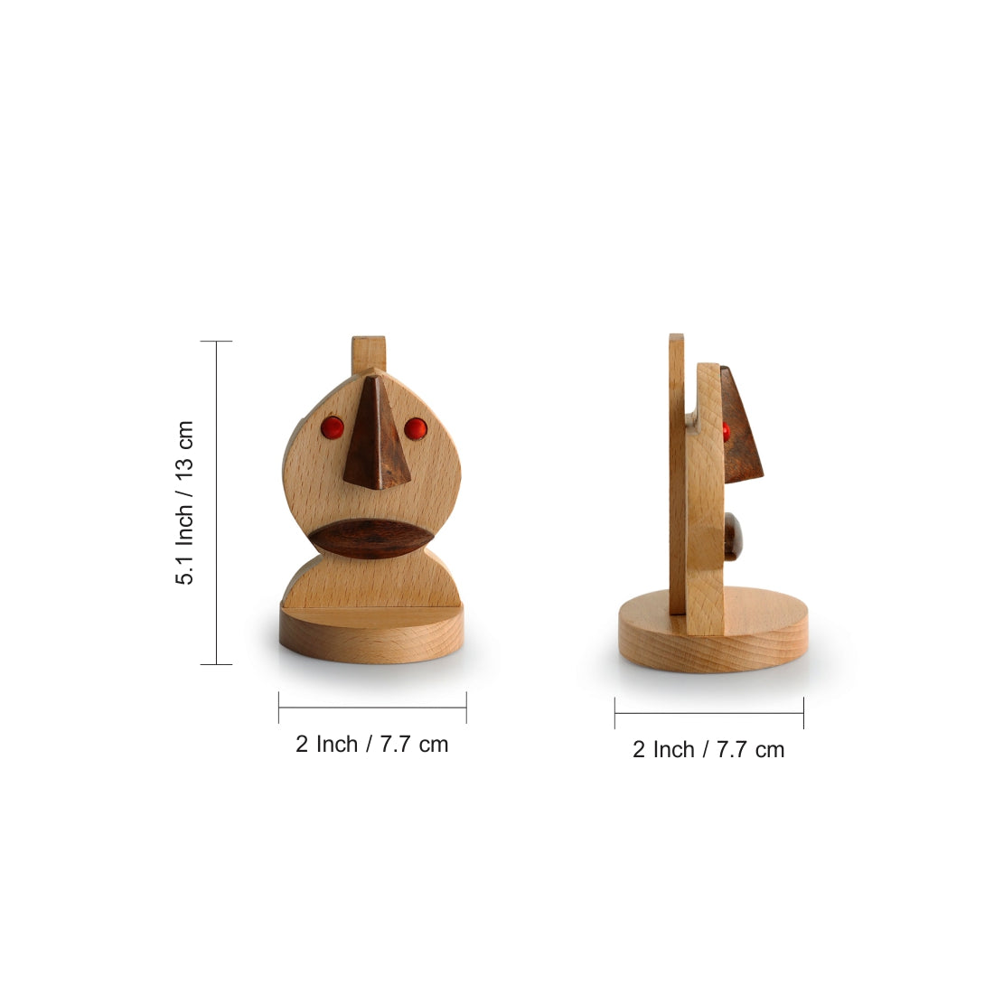 'The Nocturnal Owl' handcrafted Spectacle Holder & Showpiece In Sheesham and Beach Wood