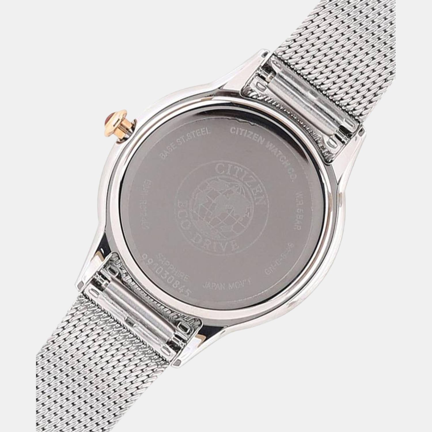 Citizen L Women Eco-Drive Mother Of Pearl Dial Analog Stainless Steel Watch EM0816-88Y