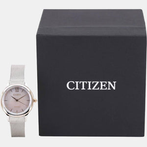 Citizen L Women Eco-Drive Mother Of Pearl Dial Analog Stainless Steel Watch EM0816-88Y