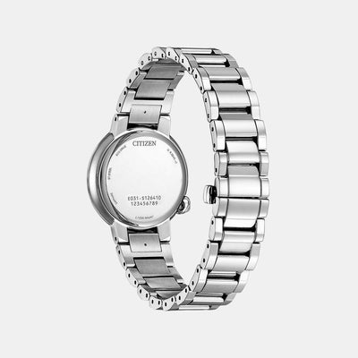 Citizen L Women Eco-Drive Two Tone Dial Analog Stainless Steel Watch EM0910-80N
