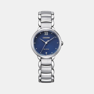 Citizen L Women Quartz Blue Dial Analog Stainless Steel Watch EM0920-86L