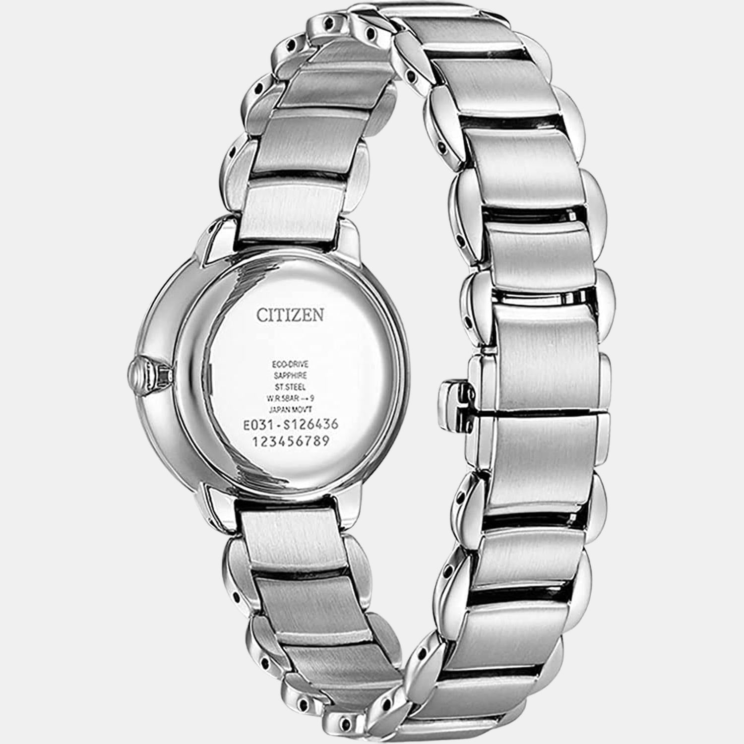 Citizen L Women Quartz Blue Dial Analog Stainless Steel Watch EM0920-86L