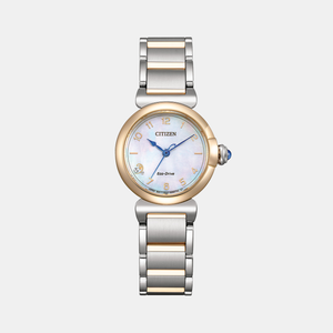 Eco-Drive Women Eco-Drive Mother Of Pearl Dial Analog Stainless Steel Watch EM1136-87D